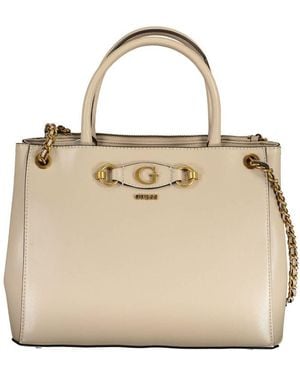 Guess Beige Polyethylene Handbag - Natural
