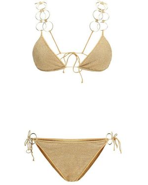 Oséree Gold Polyamide Bikini - Metallic