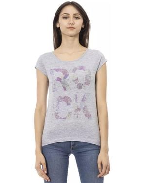 TRUSSARDI ACTION Grey Cotton T - White