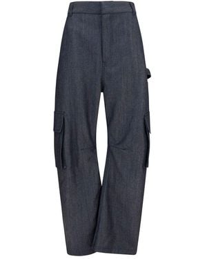 Balenciaga Blue Wool Oves Aries Cargo Trousers