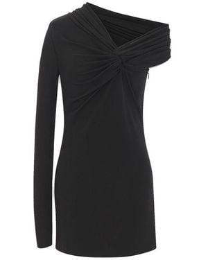 Saint Laurent One Sleeve Dress - Black