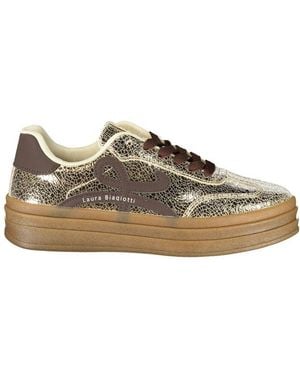 Laura Biagiotti Gold Polyurethane 's Sneaker - Multicolor