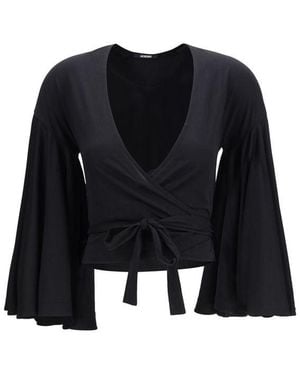 Jacquemus Paysan Wrap Top - Black