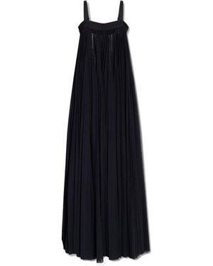 Dolce & Gabbana Maxi Pleated Dress - Black