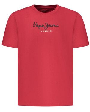 Pepe Jeans Red Cotton Men T
