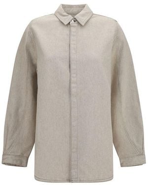 Jacquemus Beige Denim Shirt - Grey