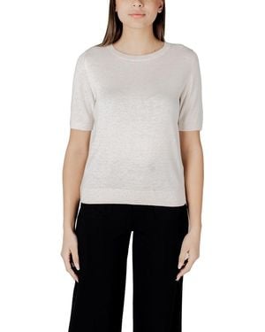 Street One Beige Viscose Sweatshirt - White
