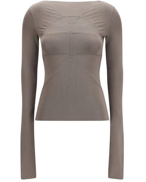Rick Owens Gray Viscose Blouse - Brown