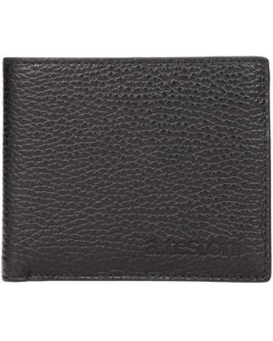 Testoni Black Leather Wallet