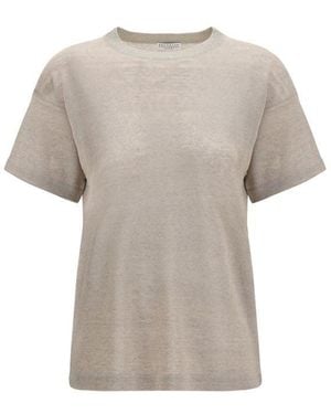 Brunello Cucinelli Beige Linen T - Grey