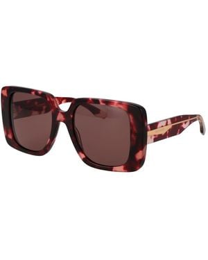 Trussardi Burgundy Acetate Sunglasses - Brown
