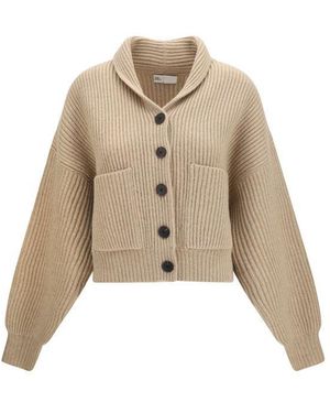 Tory Burch Beige Wool Oves Aries Cardigan - Natural