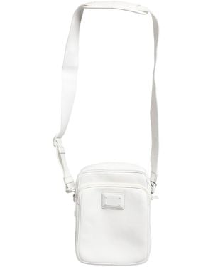 Dolce & Gabbana White Logo Plaque Crossbody Shoulder Borse Men Bag
