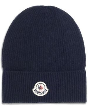 Moncler Wool And Cashmere Hat - Blue