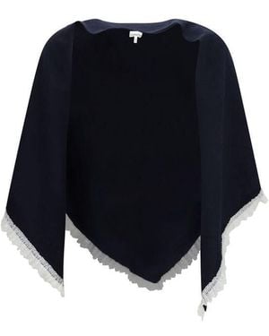 Ganni Black Wool Oves Aries Scarf - Blue