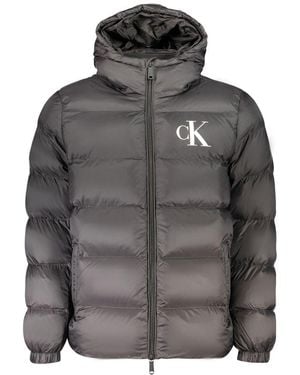 Calvin Klein Black Nylon Men's Jacket - Gray