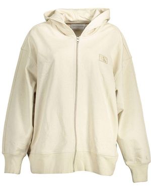 Calvin Klein Beige Cotton Sweatshirt - Natural
