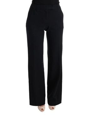 Ermanno Scervino Viscose Flare Bootcut Pants - Black