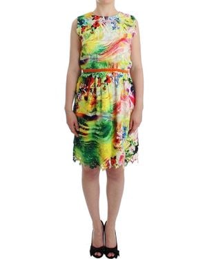 Lanre Da Silva Ajayi Multicolour Organza Sheath Dress - Green