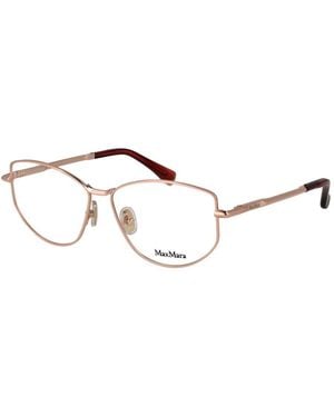 Max Mara Rose Gold Metal Glasses (frames) - Metallic