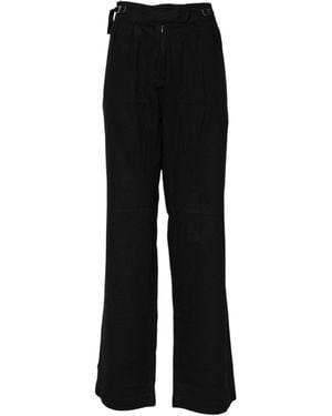 Ermanno Scervino Black Straight Fit High Waist Trousers