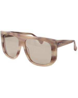 Max Mara Beige Acetate Sunglasses - White
