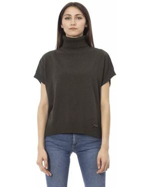 Baldinini Elegant Turtleneck Jumper With Monogram Detail - Black