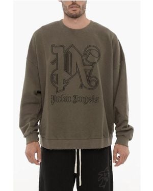 Palm Angels Vintage Effect Crew - Brown