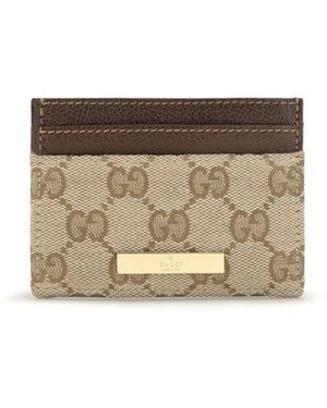 Gucci Beige Fabric Wallet - Natural