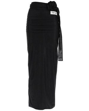 Dolce & Gabbana Elastane Long Skirt - Black