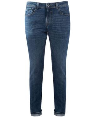 Yes-Zee Blue Cotton Jeans & Pant