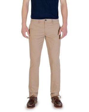 Borghese Beige Cotton Skinny Trousers - Blue