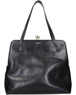 Jil Sander Black Leather Shoulder Bag