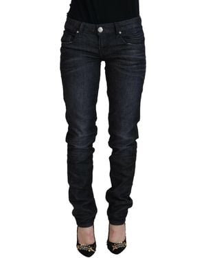 Acht Chic Low Waist Straight Jeans - Black