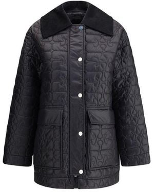 Ganni Glossy Finish Down Jacket - Black