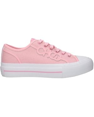 Jimmy Choo Pink Fabric Low Top Trainers