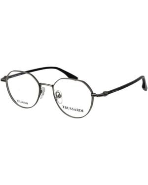 Trussardi Grey Titanium Glasses (frames) - Metallic
