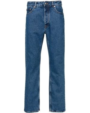 Palm Angels Jeans With Monogram Embroidery - Blue
