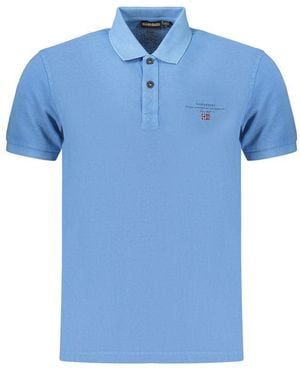 Napapijri Azzurro Cotton Men's Polo - Blue