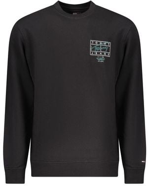 Tommy Hilfiger Black Cotton Men Sweatshirt