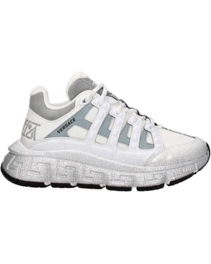 Versace White Fabric Sneakers
