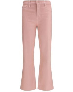 L'Agence Multicolour Cotton Flared Trousers - Pink