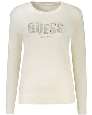 Guess White Viscose Sweater