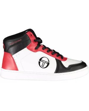 Sergio Tacchini White Polyester Trainer - Red