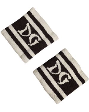 Dolce & Gabbana Dg Logo Cotton 1 Pair Wristband - Metallic