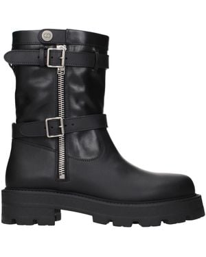 Dior Black Leather Ankle Boots