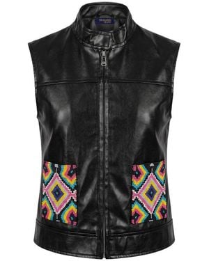 Trussardi Black Polyester Jacket