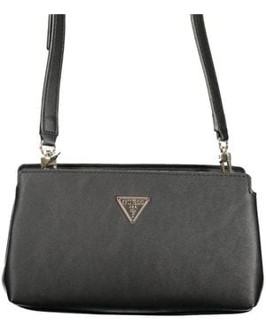 Guess Nero Poliuretano Female Shoulder Bag - Black
