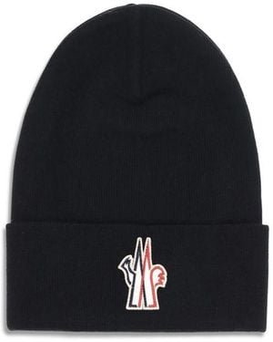 Moncler Wool Beanie Hat - Blue