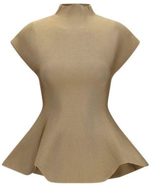 KHAITE Beige Viscose Blouse - Natural